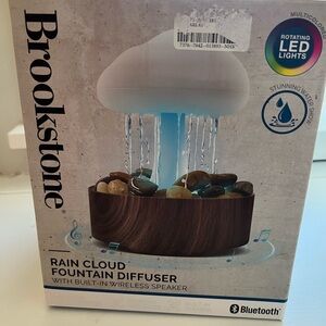 Brookstone LED Rain Cloud Diffuser with Bluetooth Speaker